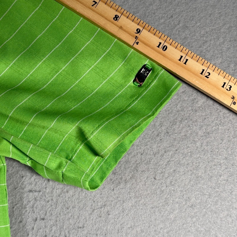 Nike Fit Dry Tigerwoods Polo Shirt Men Large Green Windowpane Comfort Golf Sport - Picture 7 of 11